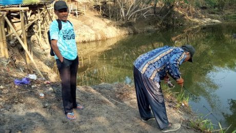 Peserta Lomba Mancing Mania Sudah Menempati Tempat Pemancingan