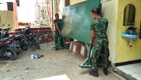 Serma Martono Siapkan Lokasi Posko TMMD 106 Kodim Cilacap