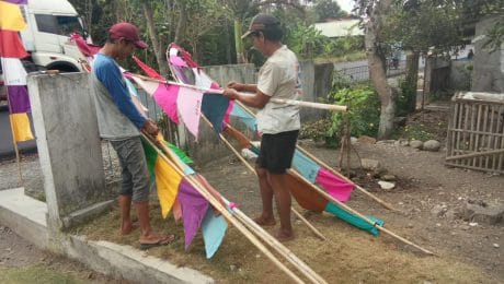 Seribu Bendera Merah Putih Di pasang di Desa Cilibang, dalam Persiapan TMMD 106 Kodim Cilacap