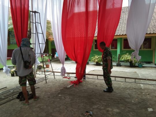 Kurang 3 Hari Pembukaan TMMD 106 Kodim Cilacap, Terop Sudah Berdiri