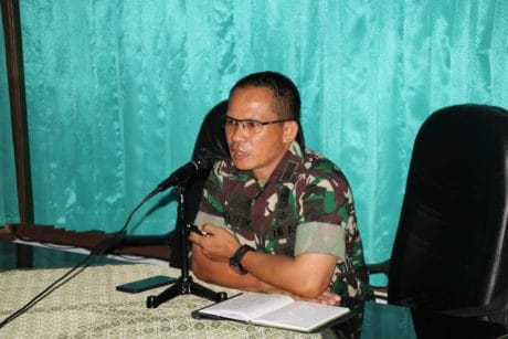Kepala Staf Distrik Militer Kodim Cilacap Buka Rapat TIntern Persiapan TMMD