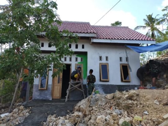 RTLH Bapak Iswanto Sampai Tahap Pengecetan