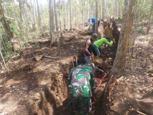 Saluran Irigasi Dibangun di TMMD 106 Kodim Malang-Batu