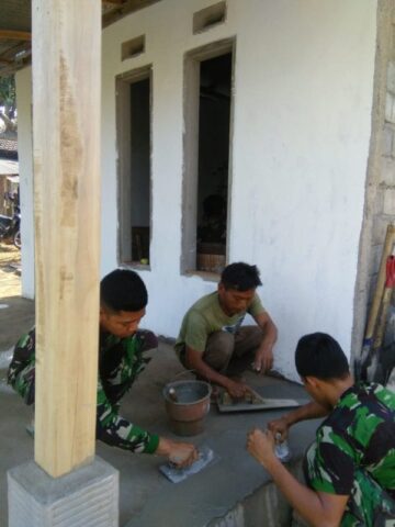 Lantai Dinding Pak Katimun Mulai di Aci