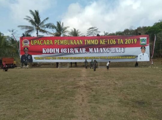 Banner TMMD 106 Sudah Tergelar, Upacara Pembukaan Siap di Gelar