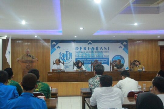 Bupati Safrial Hadiri Deklarasi Pengurus JADI Tanjab Barat