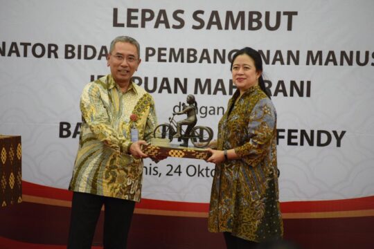 Sertijab Kemenko PMK, Puan Puji Kinerja Muhadjir Effendy