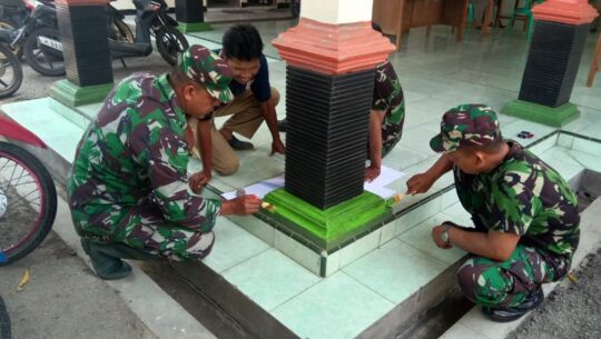 Pendopo Balai Desa Cilibang di Percantik Babinsa untuk Posko TMMD 106 Kodim Cilacap