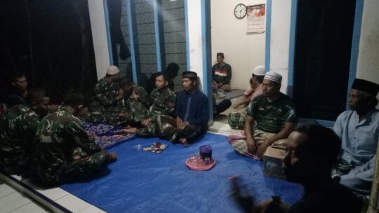 Satgas TMMD 0818/Kab. Malang-Batu Tahlilan Kirim Doa