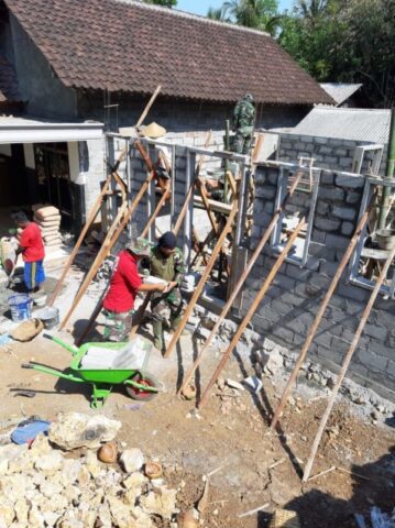 RTLH TMMD 106 Batako Semakin tinggi tanda pengerjaan berlanjut