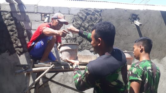 RTLH BU PAINEM MASUK TAHAP PLESTER TEMBOK