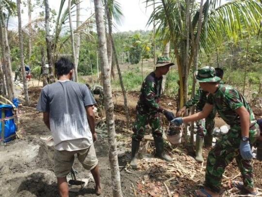 ESTAFET,CIRI KEBERSAMAAN SATGAS 106 DAN WARGA DALAM BEKERJA