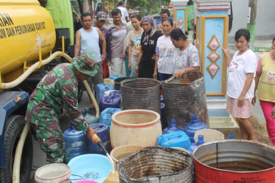 Kirim Tangki Air Bersih, Dansatgas TMMD 106 Kodim Cilacap Koordinasi Dengan PDAM