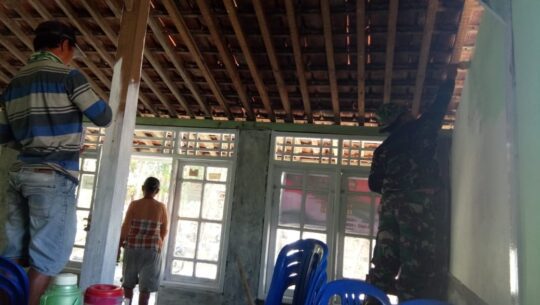 RTLH Rumah Sawin Hanya Tinggal Pengecatan