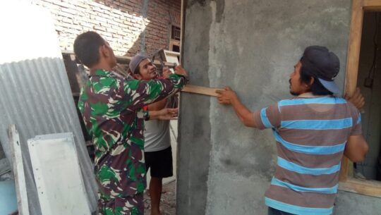 Percantik bangunan Tembok, Serka Sodirin Lakukan Ini