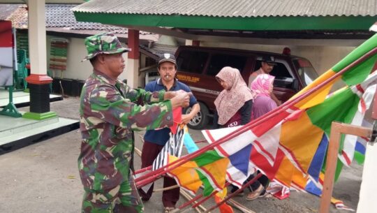 Umbul-umbul Dipasang di Lokasi TMMD untuk Sambut Kunjungan Kasdam IV Diponegoro