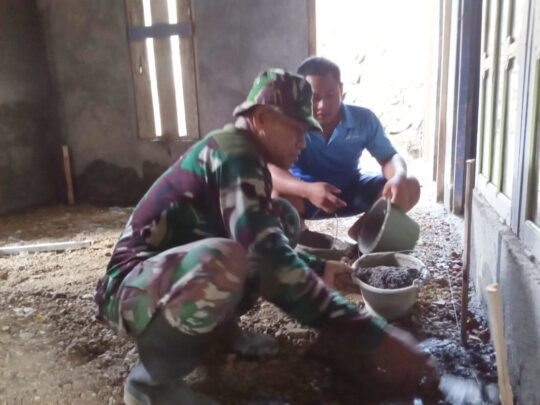 Rumah Arif Dilakukan Pemeluran oleh Satgas TMMD Cilacap