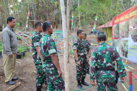 Dansatgas dan Wadansatgas Pantau Aktifitas Masyarakat Di Desa Cilibang