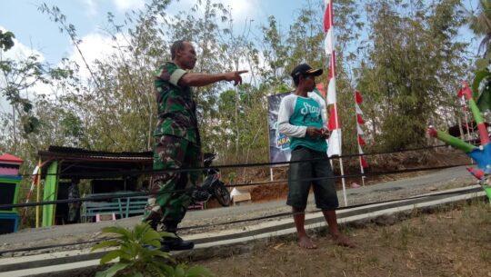 Danramil Jeruklegi : Jika akan Buat Saung Lagi, Disini