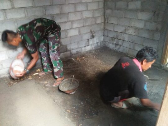 Pemlesteran Kamar Tidur RTLH TMMD Donomulyo