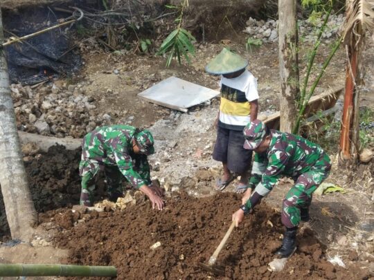 Semangat Danramil Sukseskan TMMD Kodim Malang-Batu Makin Nyata