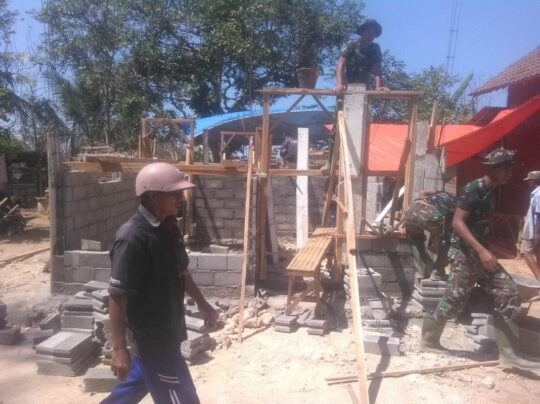 SEMAKIN HARI SEMAKIN TAMPAK BANGUNAN RUMAH BAPAK BOYANI DALAM PROGRAM RTLH TMMD 106 TA. 2019