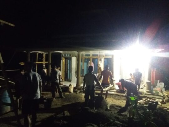 PEMBANGUNAN RTLH DIMALAM HARI, TMMD REG KE 106 KODIM 0818 MALANG – BATU