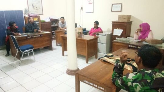 Pasiter Adakan Silaturahmi dengan Kepala Dusun di Lokasi TMMD 106 Kodim Cilacap