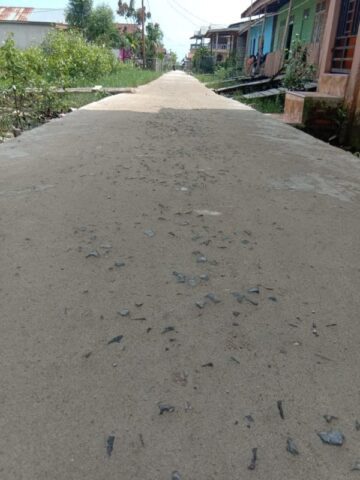 Baru Hitungan Bulan, Jalan Manunggal di Tungkal Ilir Sudah Mulai Rusak