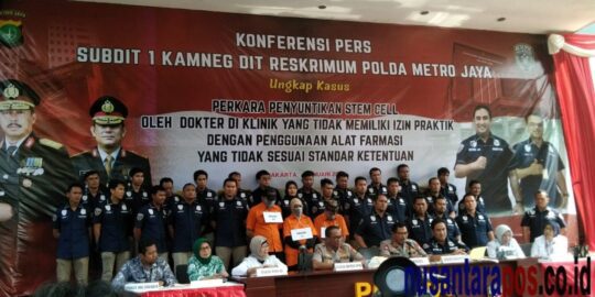 Dokter Ini Dibekuk Polisi karena Lakukan Suntik Steam Cell Tanpa Ijin