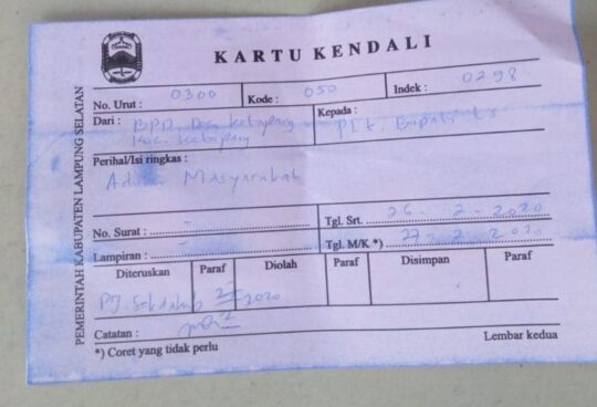 Pengaduan Dugaan Penyimpangan Dana Desa oleh Kades Ketapang Sampai Ke Kantor Bupati Lampung Selatan