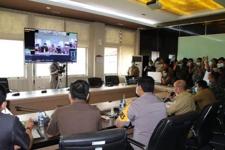 Bupati Pelalawan Gelar Conference Pers Terkait Penanganan Virus Corona Covit- 19