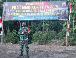 Dandim 1013/Mtw Buka Pra TMMD ke-111 di Desa Karamuan