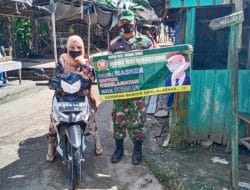 Babinsa Koramil 1013-08/Muara Laung Lakukan Upaya Untuk Memasyarakatkan Protokol Kesehatan
