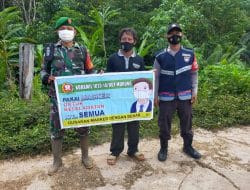 Babinsa Koramil 1013-14/Uut Murung Sosialisasikan Protkes Covid-19 dan Bahaya Karhutla