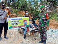 Babinsa Koramil 1013-13/Sungai Babuat Ajak Warga Patuhi Disiplin Protkes Covid-19