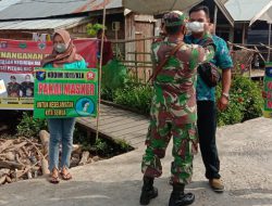 Babinsa Koramil 1011-07/Kapuas Barat Melakukan Monitoring Desa Tangkal Covid-19