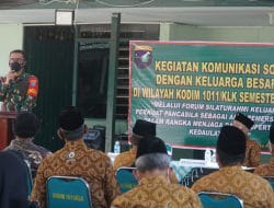 Kodim 1011/Kuala Kapuas menggelar Komunikasi Sosial (Komsos) dengan ratusan Keluarga Besar TNI