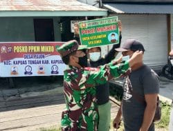 Koramil 1011-10/Kapuas Tengah Monitoring Satgas Desa Tangguh Tangkal Covid-19