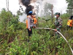 Babinsa Koramil 1011-15/Kahayan Hilir Melaksanakan Giat Simulasi Penanggulangan Karhutla