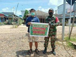 Babinsa Koramil 1011-01/Lupak Monitoring Kegiatan Kampung Tangguh Tangkal Covid-19