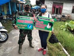 Babinsa Koramil 03/Kapuas Timur Gencar Sosialisasi Prokes