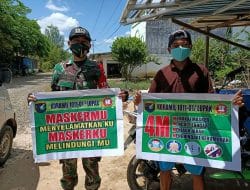 Tak Kenal Lelah, Babinsa Koramil 01/Kapuas Kuala Sosialisasi 4 M