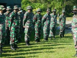 Sebelum melaksanakan latihan sejumlah Personel Kodim 1011/Klk Melaksanakan Apel Pengecekan