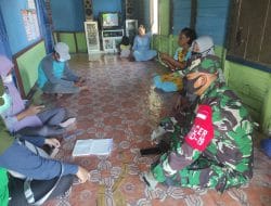 Anggota Koramil 1011-14/Basarang Aktif dalam Penanganan Covid-19