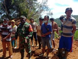 Danramil 19 Kapten Inf Maryanto melihat Kondisi Terkini di Lokasi TMMD