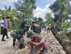 Satgas TMMD Gresik Mulai Kerjakan Pembangunan Jalan Dusun Bejan