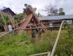 Serma Eko Hadiwiyanto, Prokes di Lokasi Kegiatan Toko Kayu Untuk Berikan Contoh Pada Warga Desa