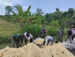 Maknai TMMD ke 111 TNI Hadir Bersama Masyarakat, Perbaikan Inprastruktur Jalan Pedesaan.