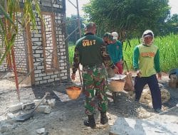 Danramil Kagum Atas Kedekatan TNI dan Warga Dalam Menuntaskan Sasaran Fisik TMMD